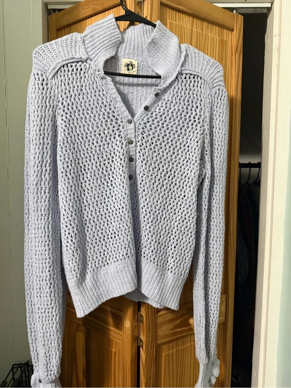 Free people peri ice 🧊 Knit Button-Detail Women’s Sweater